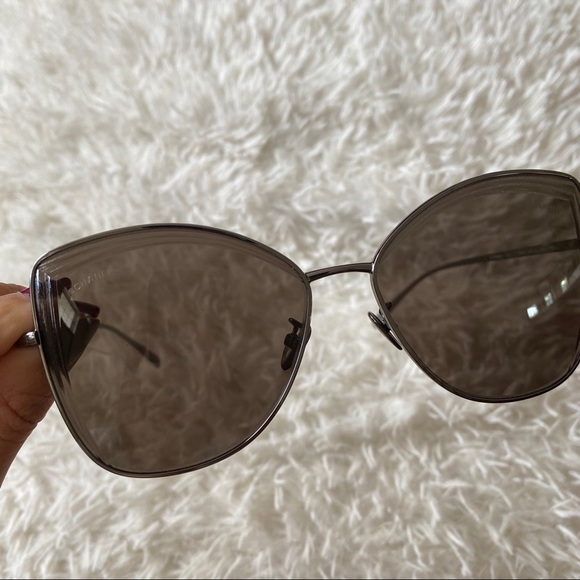 Authentic Chanel Butterfly Brown Lens Gunmetal Frame Sunglasses Non-polarized - Picture 5 of 13